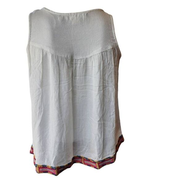 Chelsea & Violet Cream Embroidered & Beaded Tank Top (XS) - Picture 5 of 6
